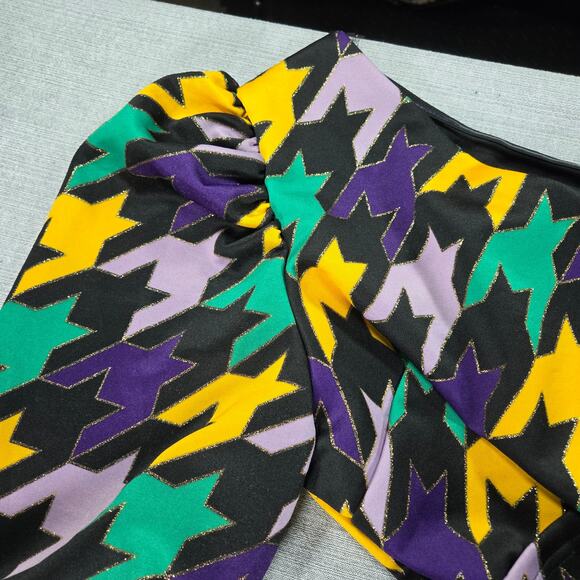 Ashley Stewart Wom 26/28 NWT One Shoulder Blouse Mardi Gras Jazz College Concert - Picture 10 of 12